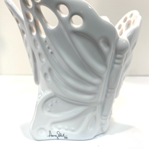 Harry Slatkin for Bath and Body Works Butterfly Flower Candle 2009 Signed - Picture 2 of 13